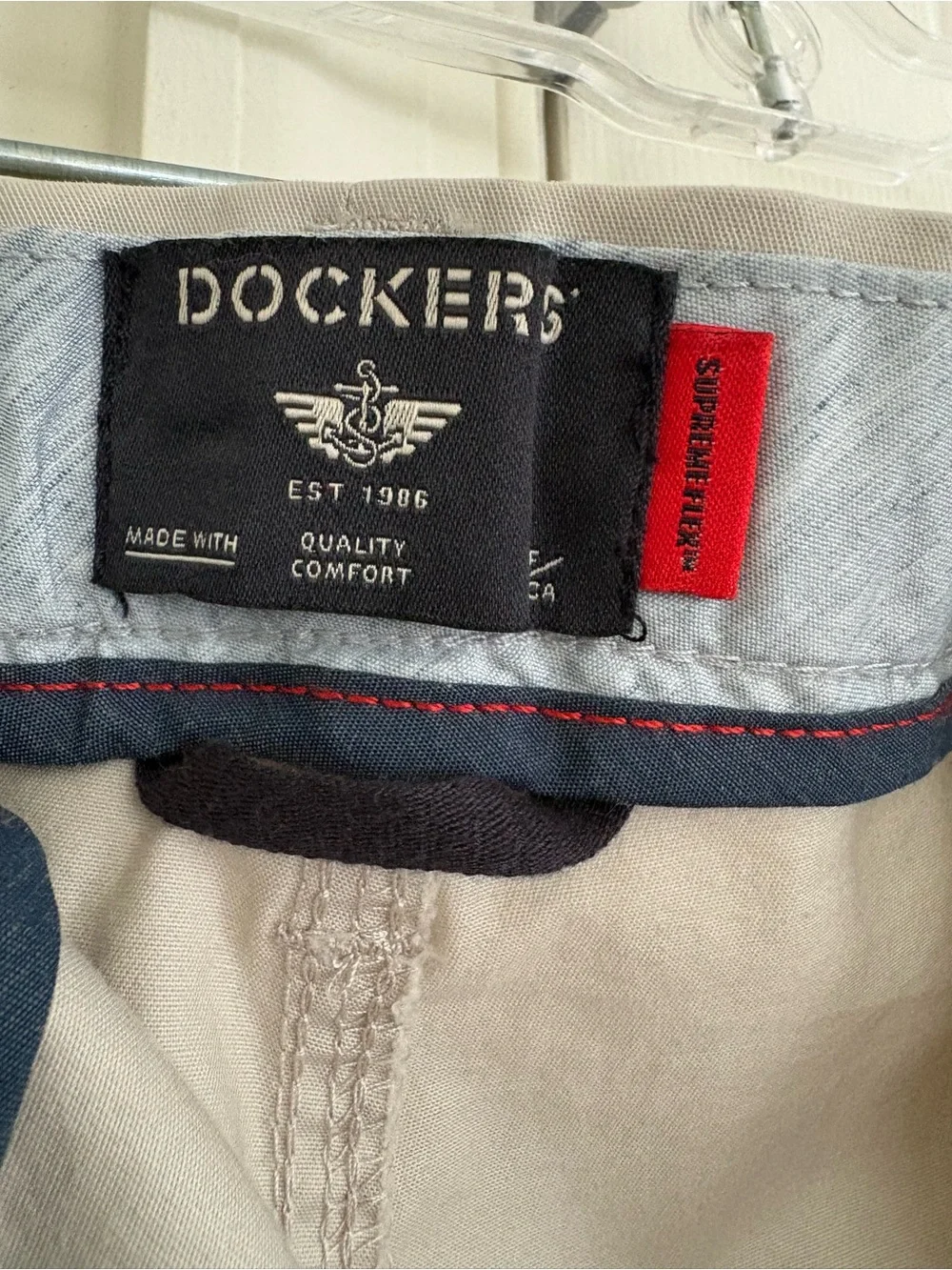 Dockers Ultimate Short Big & Tall SupremeFlex Beige Chino Flat Front NWT 48